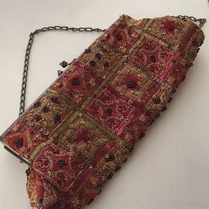 Indian beaded evening purse